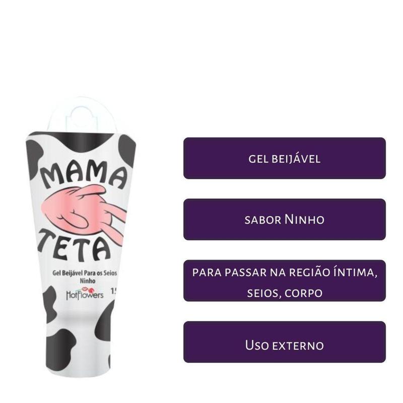 Gel lubrificante íntimo comestivel mama teta Sabor ninho - HOT